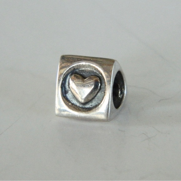 Solid 925 Sterling Silver Heart Spacer Charms - Picture 6 of 7